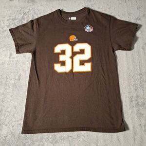 Cleveland Browns Jim Brown HOF #32 T-Shirt NFL Size Medium Dawg Pound